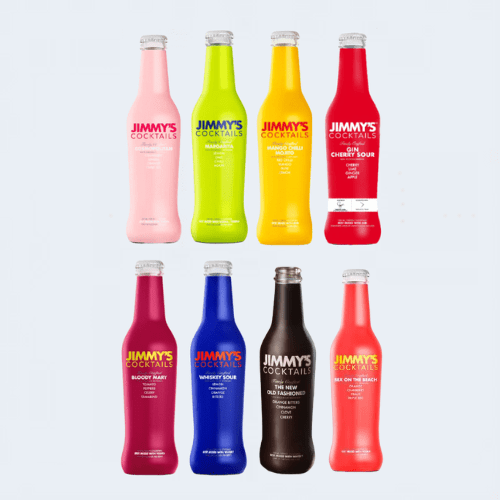 <h4>Jimmy's Cocktail</h4>
                                    <div class='border-bottom my-3'></div> 
                                    <table id='alt-table' cellpadding='3' cellspacing='1' border='1' align='center' width='80%'>
                                        <thead id='head-dark'><tr><th>Quantity</th><th>Price/Unit</th></tr></thead>
                                        <tr><td>250ml</td><td class='price'>₹99</td></tr>
                                    </table>
                                    <b class='text-start'>Description :</b>
                                            <p class='text-justify mt-2'>Made with the highest quality ingredients sourced from across the world,ust pour over ice & Vodka, Gin, Whisky or Rum Or Enjoy straight up on ice as a Non-Alcoholic Mocktail.</p>