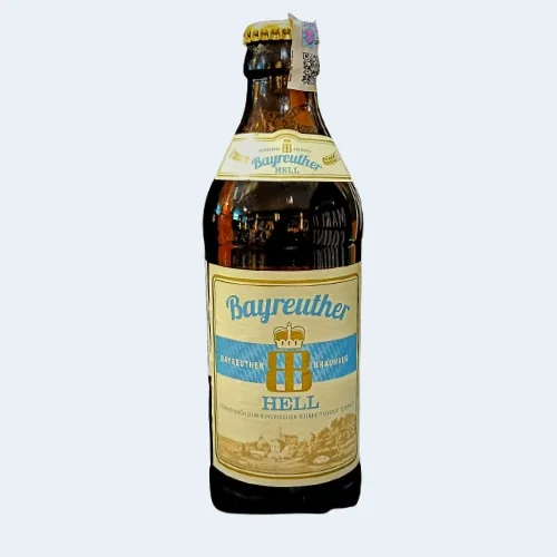 <h4>The Bayreuther Hell</h4>
                                    <div class='border-bottom my-3'></div>
                                    <table id='alt-table' cellpadding='3' cellspacing='1' border='1' align='center' width='80%'>
                                        <thead id='head-dark'><tr><th>Quantity</th><th>Price/Unit</th></tr></thead>
                                        <tr><td>330ml</td><td class='price'>₹300</td></tr>
                                    </table>
                                    <b class='text-start'>Description :</b>
                                            <p class='text-justify mt-2'>The Bayreuther Brauhaus has a tradition of 150 years in brewing Bavarian specialties the artisan and honest way. The Bayreuth brewery turns the original Bavarian way of life into a real treat with genuine and honest beers that are brewed with passion and a lot of love.
                                                The Bayreuther Hell is a typical Bavarian Helle, at home in the beer garden - tasty and mild, fresh and spicy.</p>