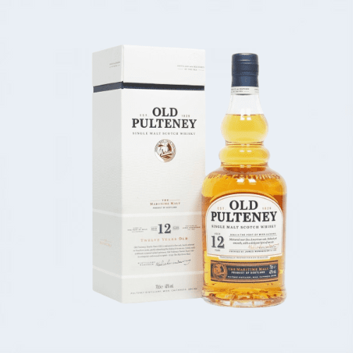 <h4>Old Pulteney 12YO Single Malt Whiskey</h4>
                                             <div class='border-bottom my-3'></div> 
                                            <table id='alt-table' cellpadding='3' cellspacing='1' border='1' align='center' width='80%'>
                                                <thead id='head-dark'><tr><th>Quantity</th><th>Price/Unit</th></tr></thead>
                                                <tr><td>700ml</td><td class='price'>₹4450</td></tr>
                                            </table>
                                            <b class='text-start'>Description :</b>
                                            <p class='text-justify mt-2'>Old Pulteney 12YO is very popular Highland dram, with banana and sweet citrus fruit notes alongside a faint whiff of brine. A winner at the World Whisky Awards 2010 and a perennial favourite.</p>
